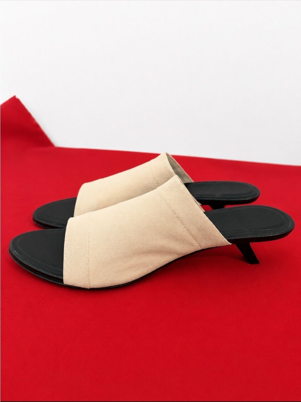 Balenciaga Beige Stretch Sandal Mules Size 39